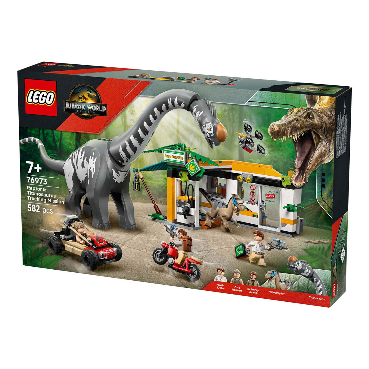 Lego jurassic world 76973 raptor en titanosaurus opsporingsmissie