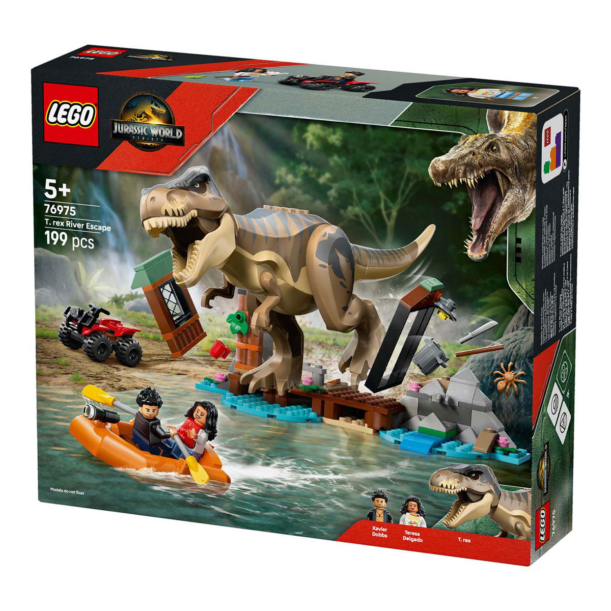 Lego jurassic world 76975 t. rex rivierontsnapping
