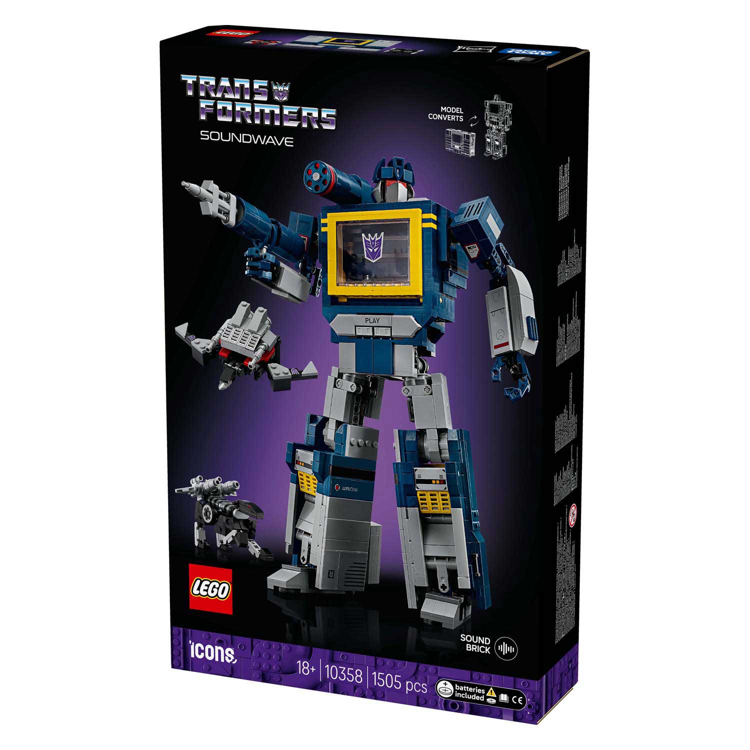 Lego icons - transformers: soundwave constructiespeelgoed (10358)