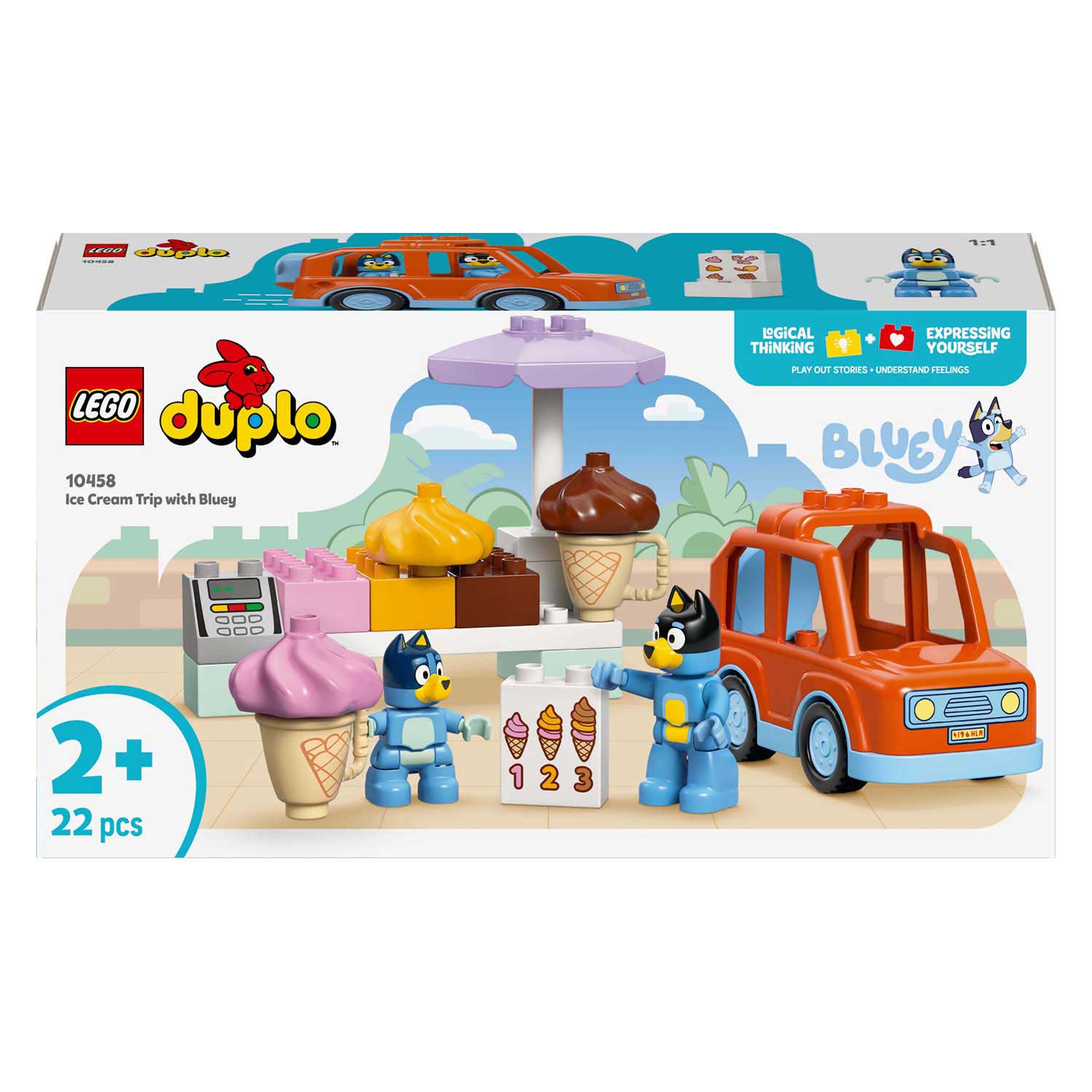 Lego ® duplo® bluey een ijsje halen met bluey - 10458
