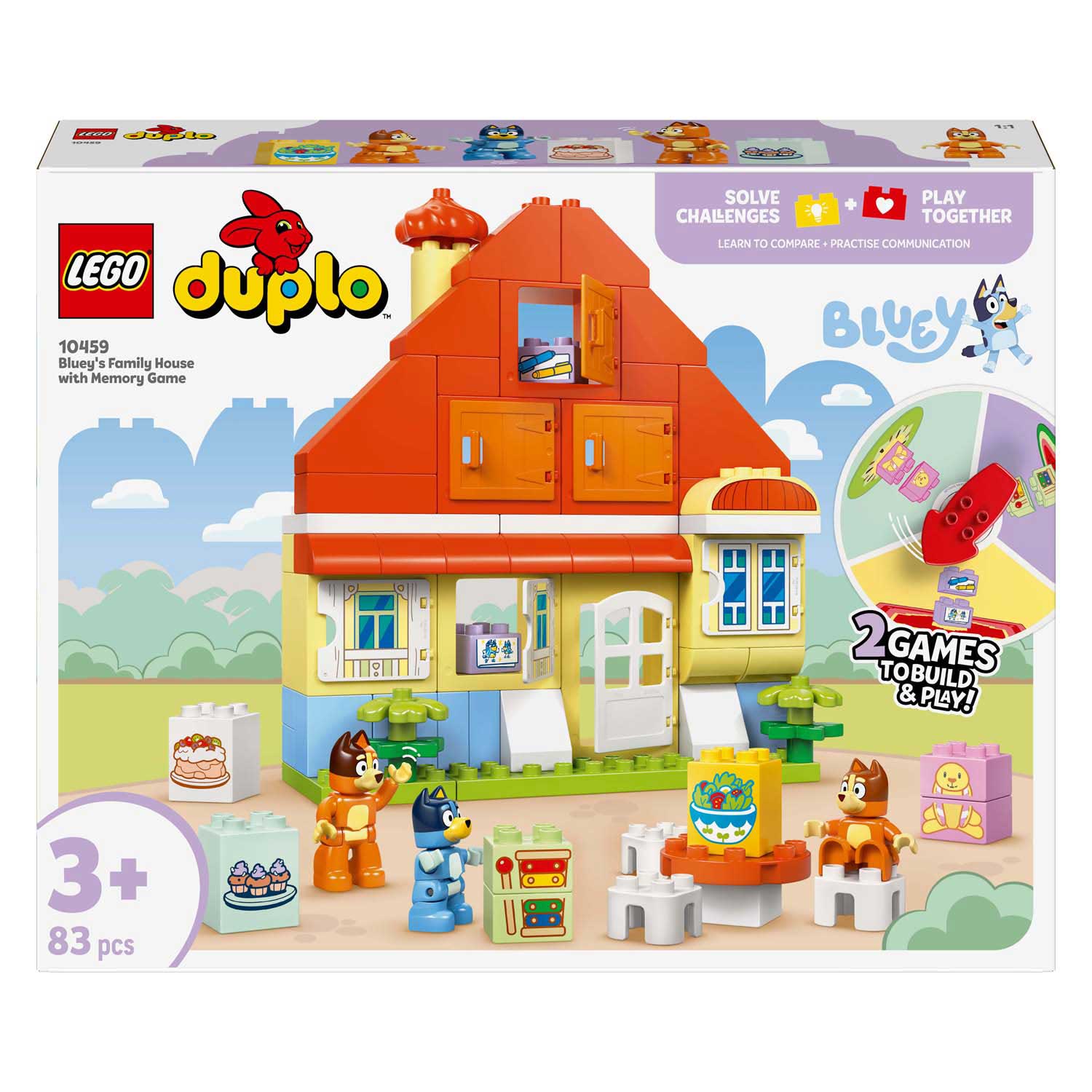 Lego ® duplo® bluey: huis van bluey en haar familie met geheugenspel - 10459