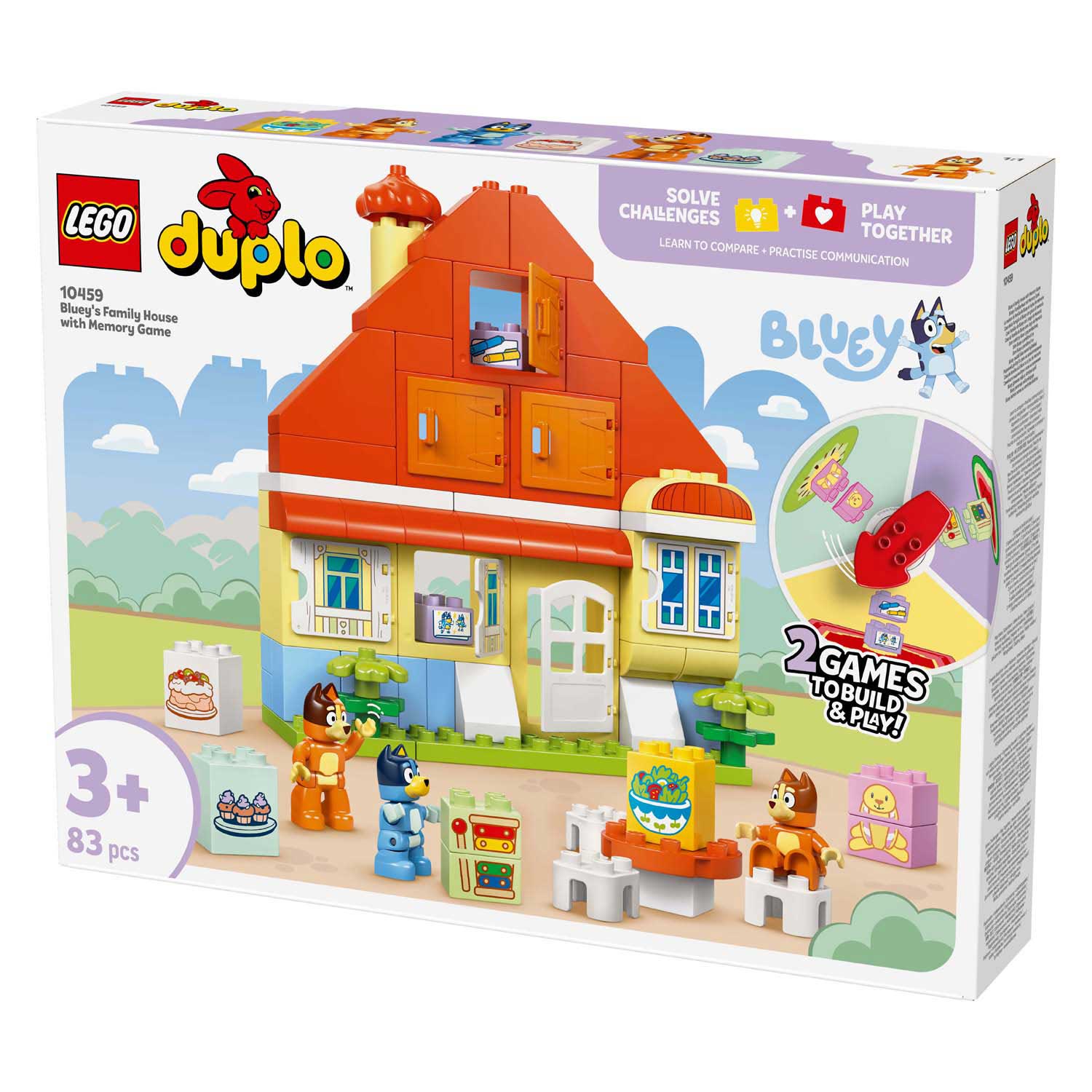 Lego ® duplo® bluey: huis van bluey en haar familie met geheugenspel - 10459