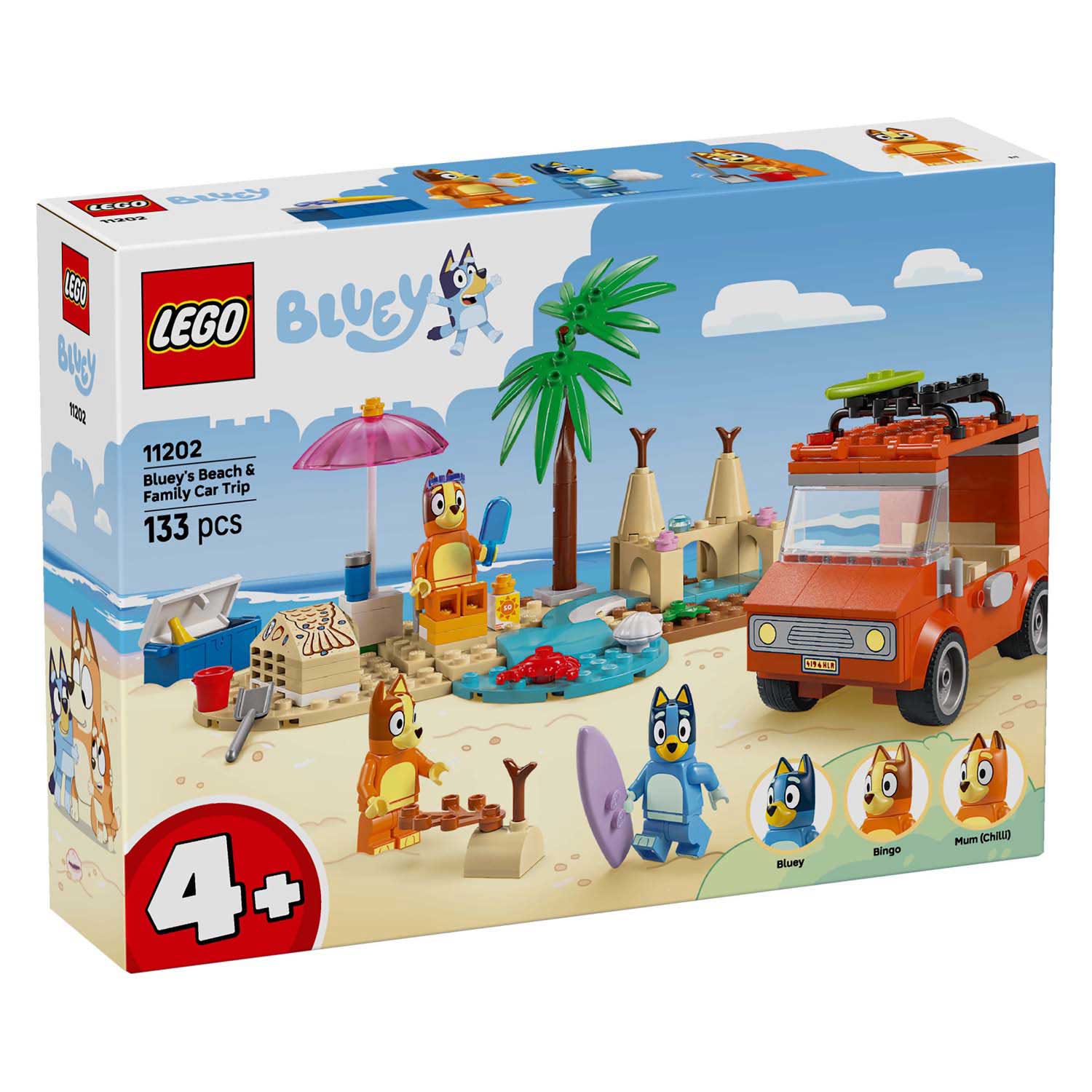 Lego duplo 11202 bluey's autorit naar het strand