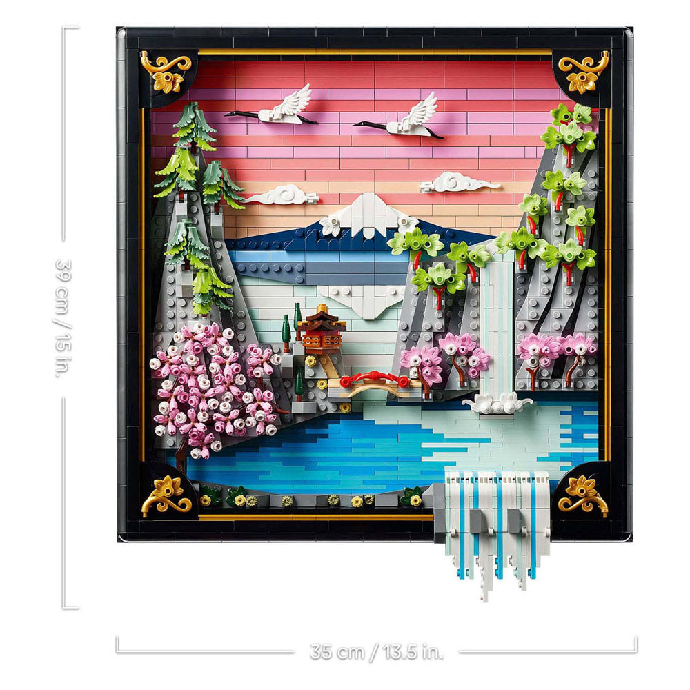 Lego ® art landschap met japanse kersenbloesems wanddecoratie - 31218