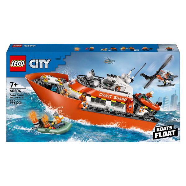 Lego city 60504 kustwacht reddingsboot met helikopter