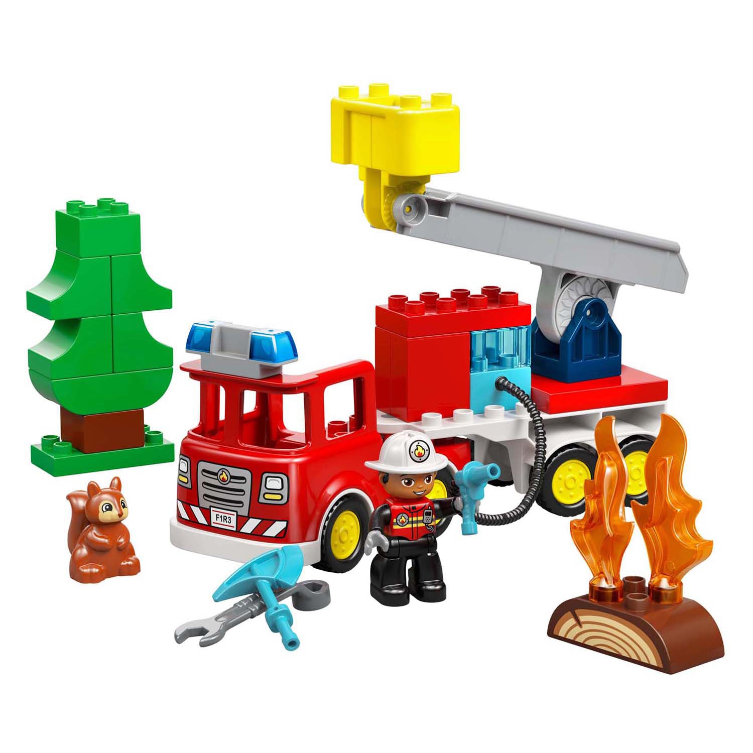 Lego duplo - brandweertruck - inclusief slang en brandweerman