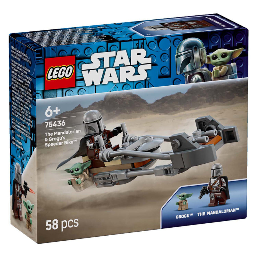 Lego star wars 75436 mandalorian en grogu's speederbike