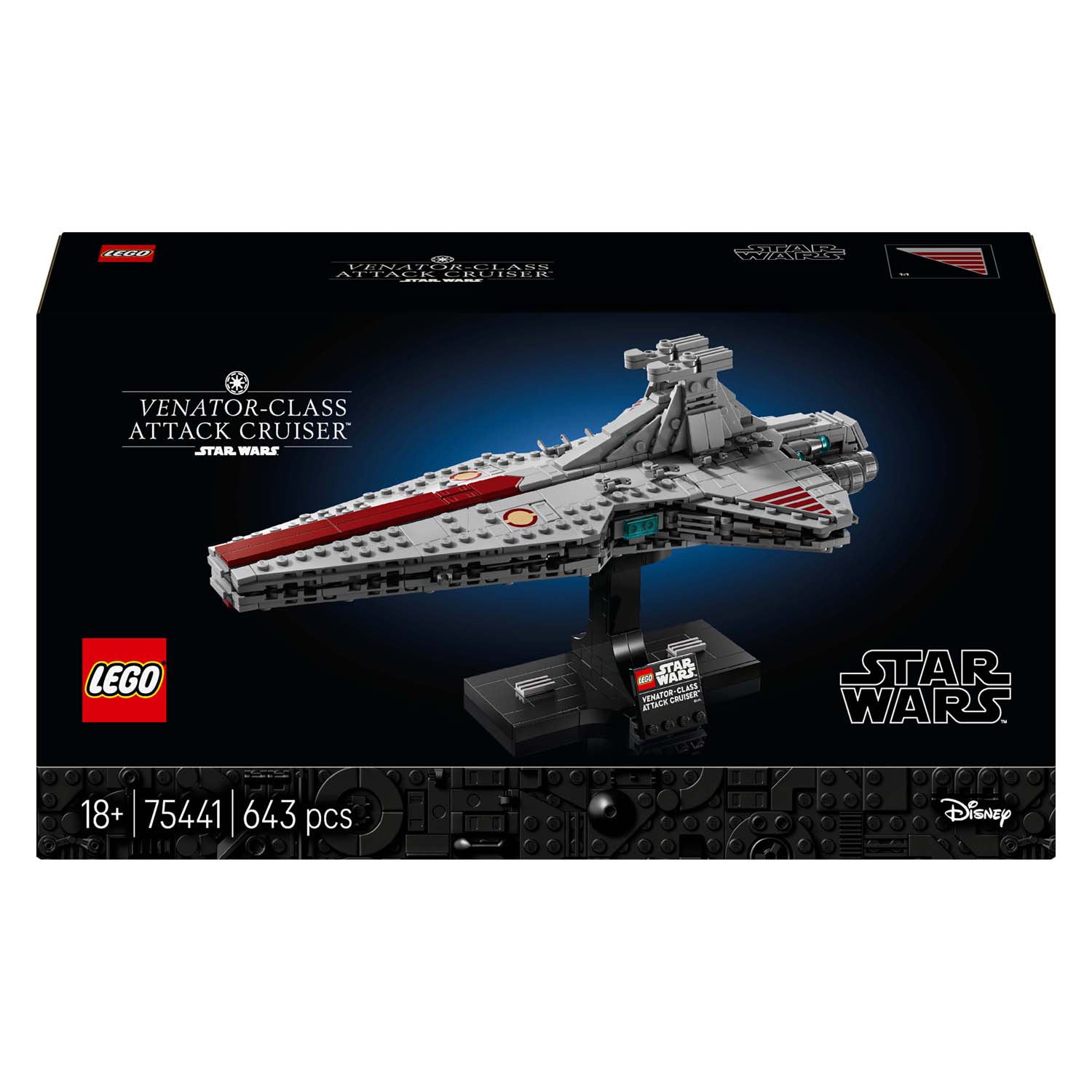 Lego star wars venator-class attack cruiser - bouwpakket voor volwassenen en decoratie - 75441