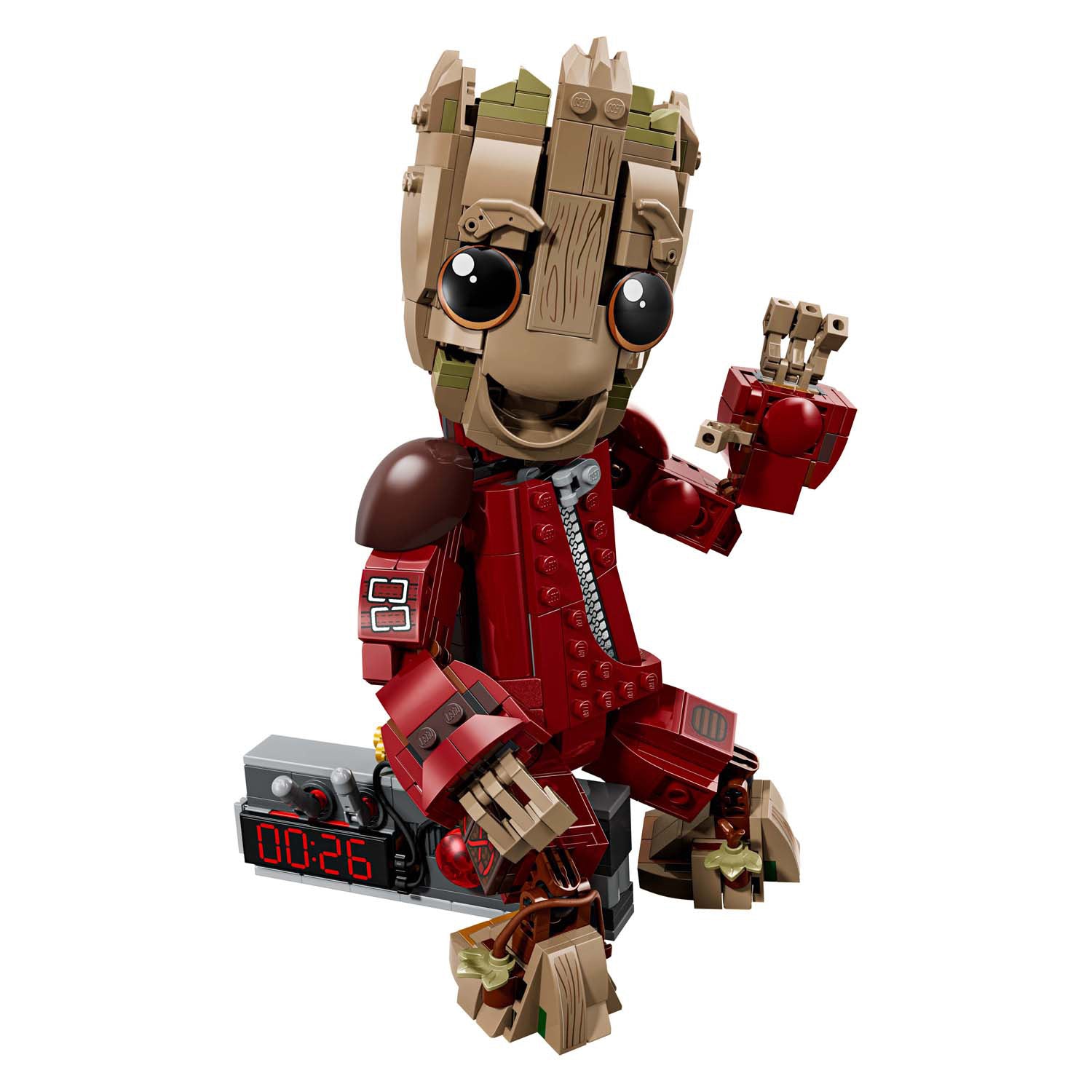 Lego marvel groot in ravager jumpsuit - bouwbaar superheld speelgoed voor kinderen - 76341
