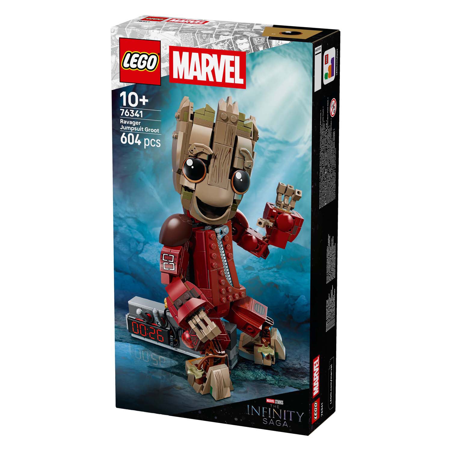 Lego marvel groot in ravager jumpsuit - bouwbaar superheld speelgoed voor kinderen - 76341