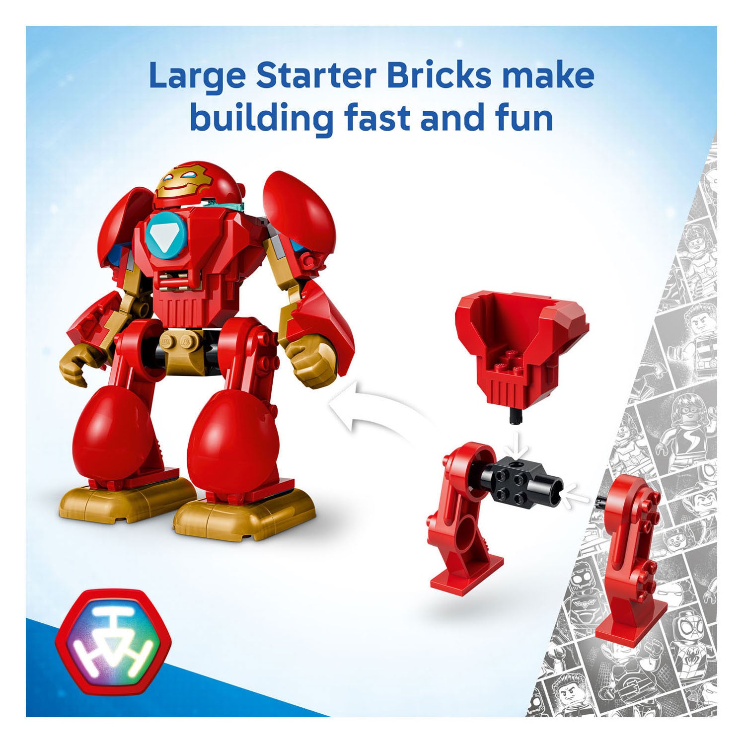 Lego ǀ marvel iron man en zijn fantastische vriendjes ultron tegen iron man bouwpakket 11209