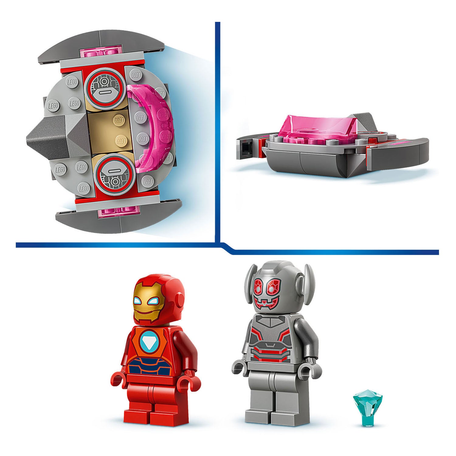 Lego ǀ marvel iron man en zijn fantastische vriendjes ultron tegen iron man bouwpakket 11209