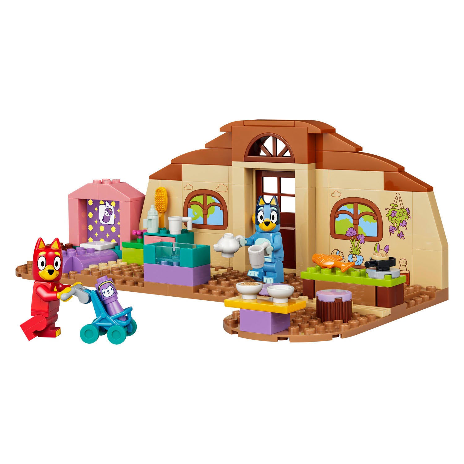 Lego bluey school met rusty en bluey speelgoed voor peuters en kleuters 11221