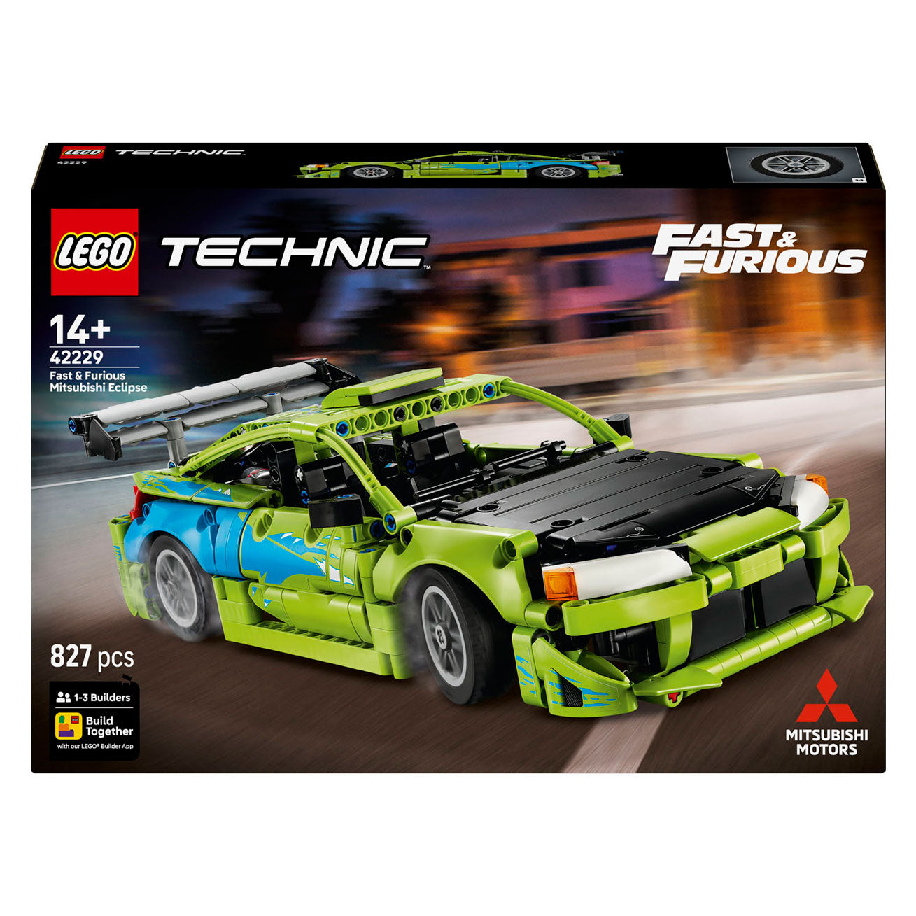 Lego technic fast and furious mitsubishi eclipse auto bouwpakket voor kinderen en tieners 42229