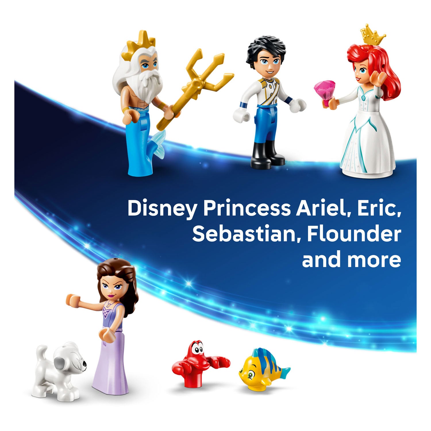 Lego ǀ disney princess ariëls koninklijke trouwboot bouwpakket voor kinderen met 7 poppetjes 43299
