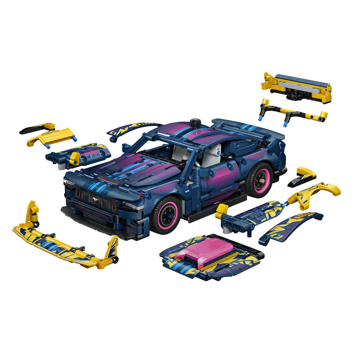 Lego technic aanpasbare ford mustang gt auto speelgoed voor kinderen en decoratie 42236