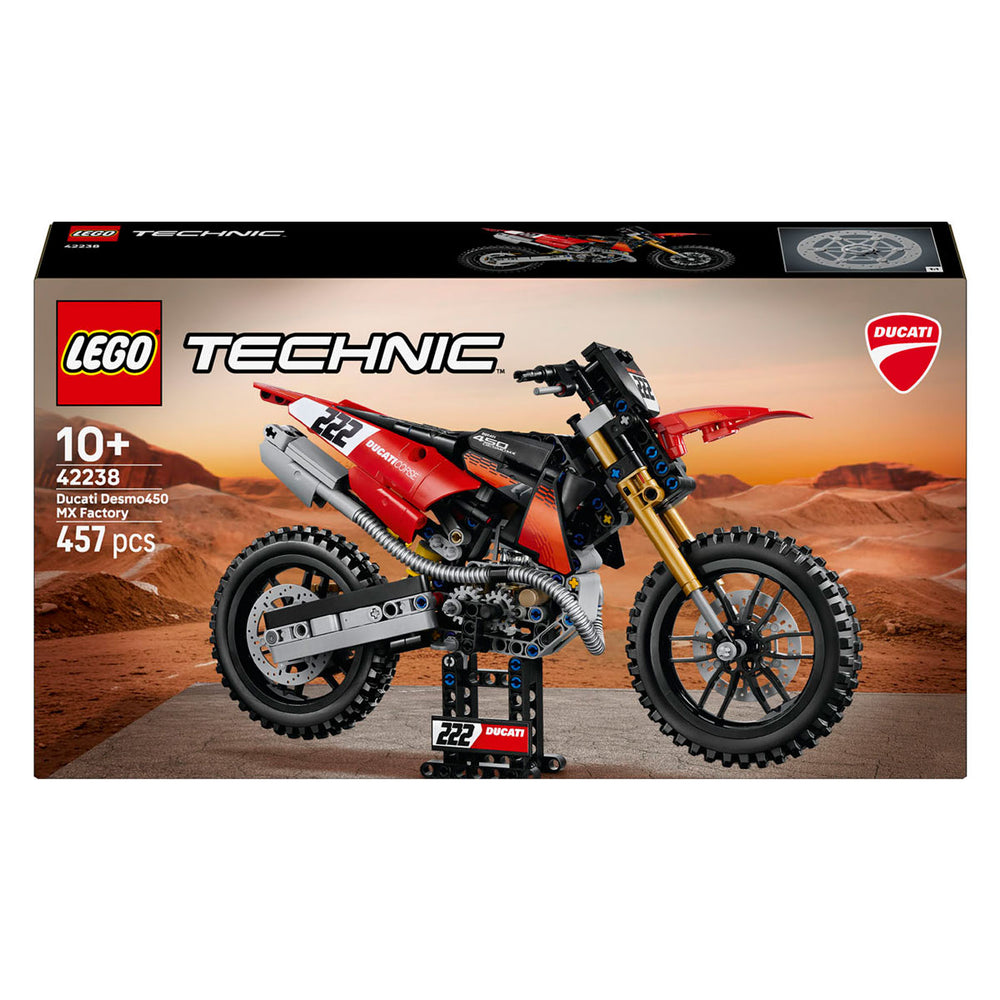 Lego technic ducati desmo450 mx factory motor speelgoed voor kinderen 42238
