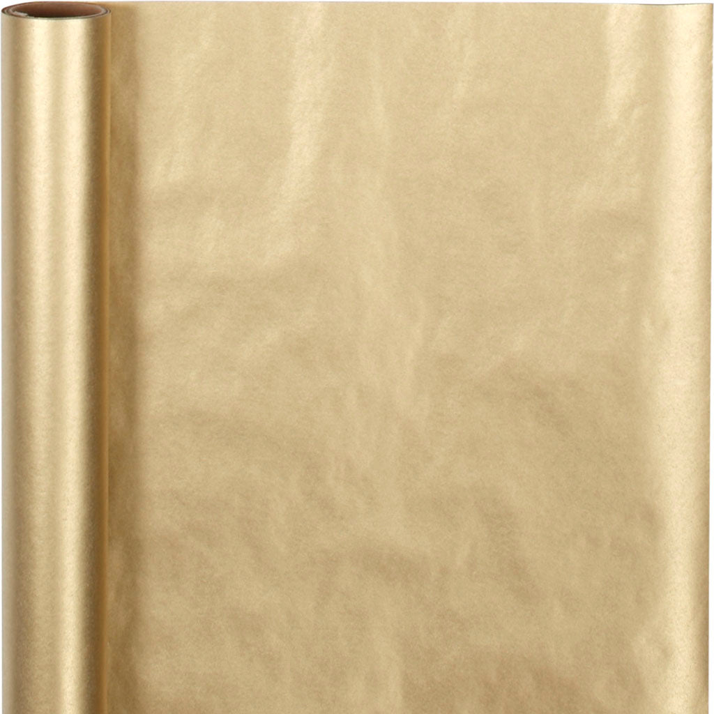Cadeaupapier, b: 50 cm, 60 gr, goud, 5 m 1 rol