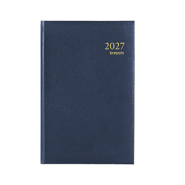 Brepols bureauagenda saturnus week 2027 lima blauw 13x21cm