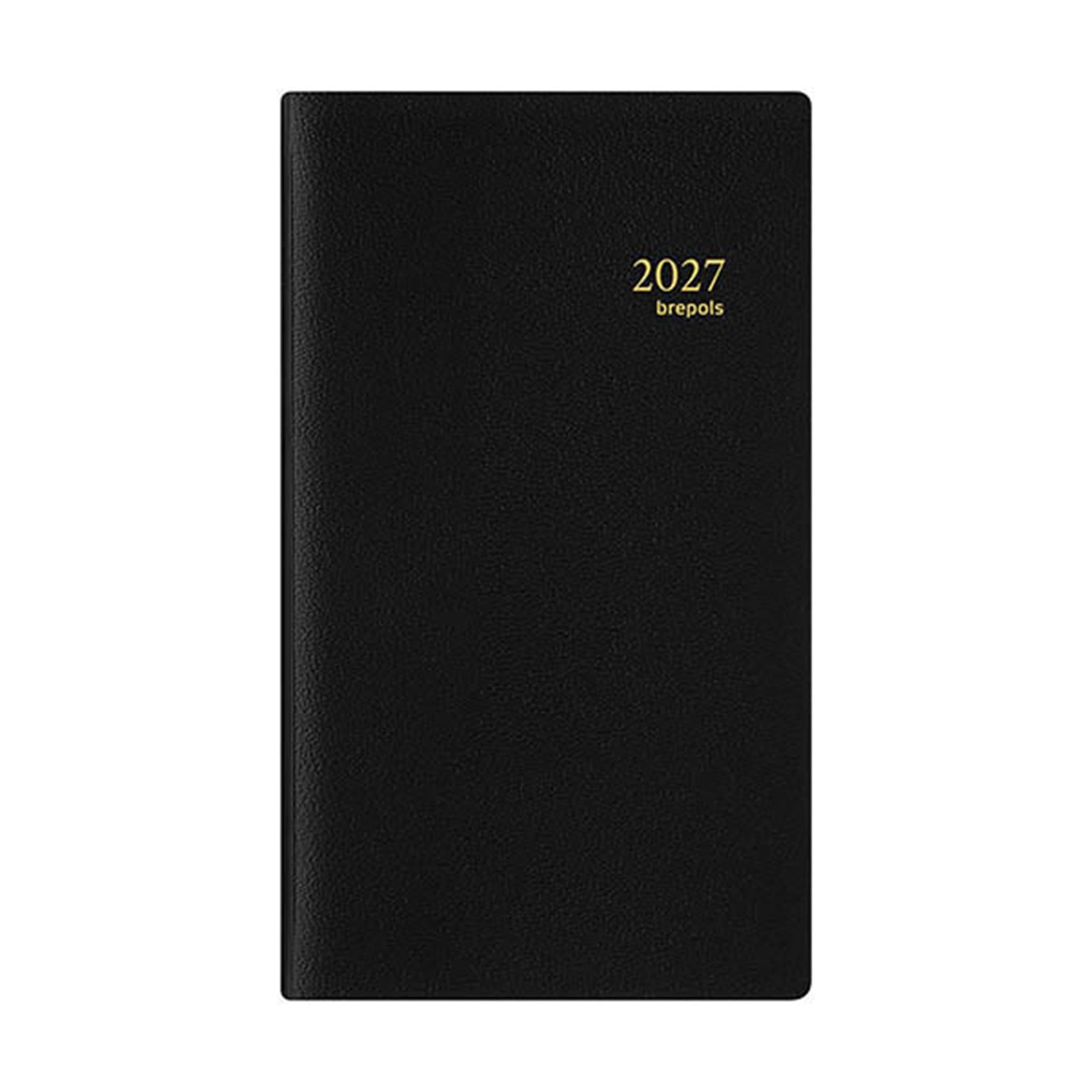 Brepols agenda breplan genova zwart 2027 9,2x16cm