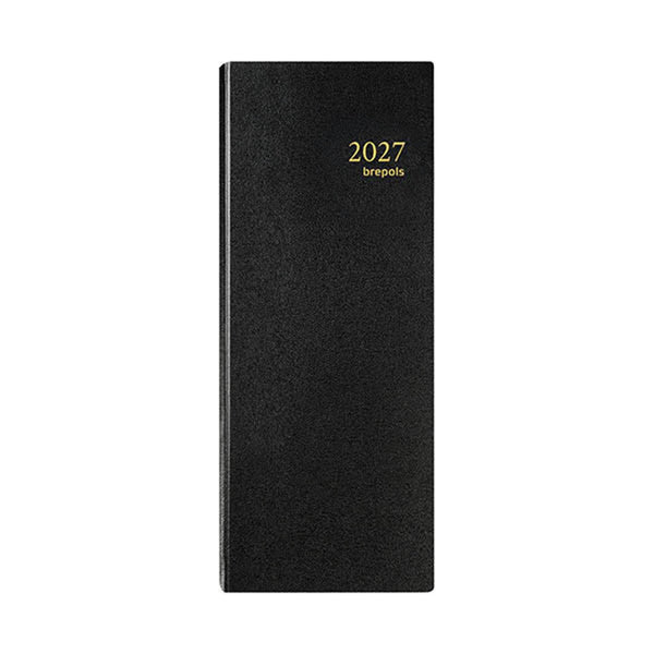 Brepols bureauagenda saturnus 1 dag 2027 lima zwart 13x33cm