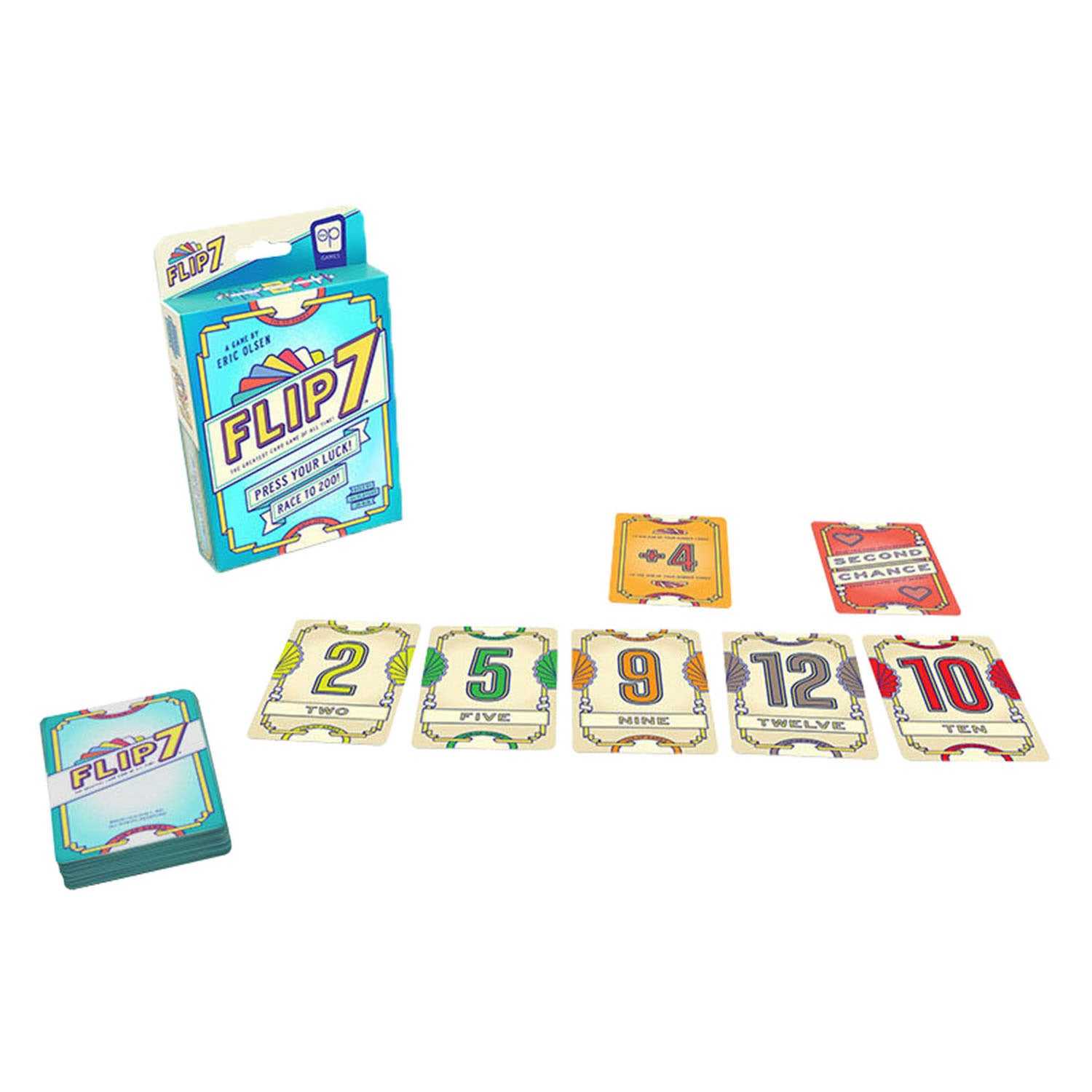 Asmodee flip 7 kaartspel (engelse versie)