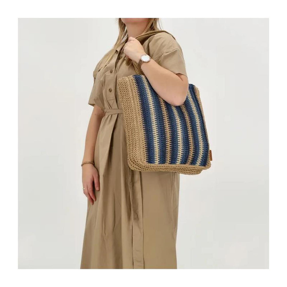 Pe-florence natural life shopperã‚â blauw 33x38x8cm