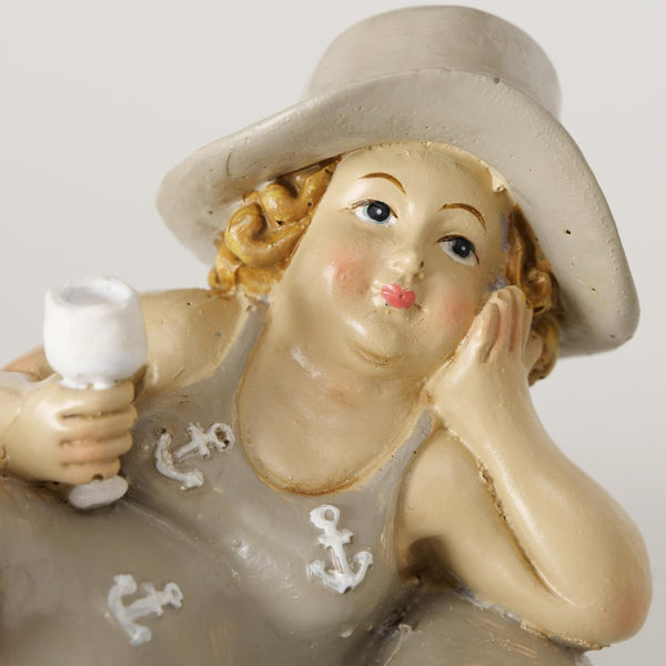Boltze home beeld drijvend dames in badpak naturel