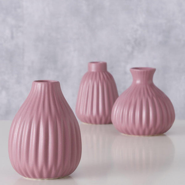 Boltze home vaas esko roze ø10xh12cm