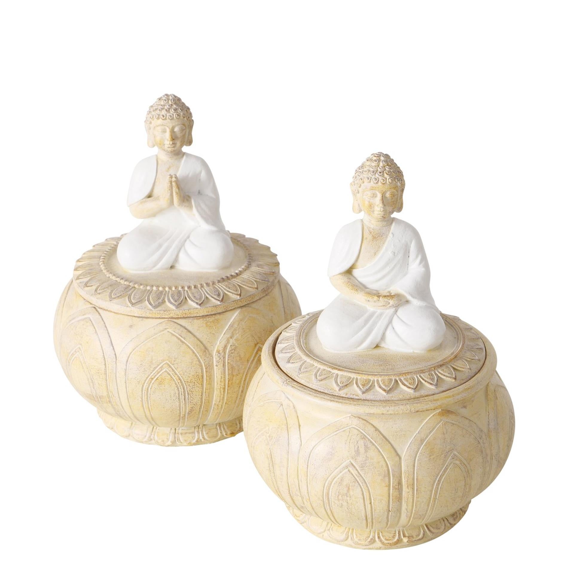 Boltze home voorraadpot boeddah h14 2 assorti