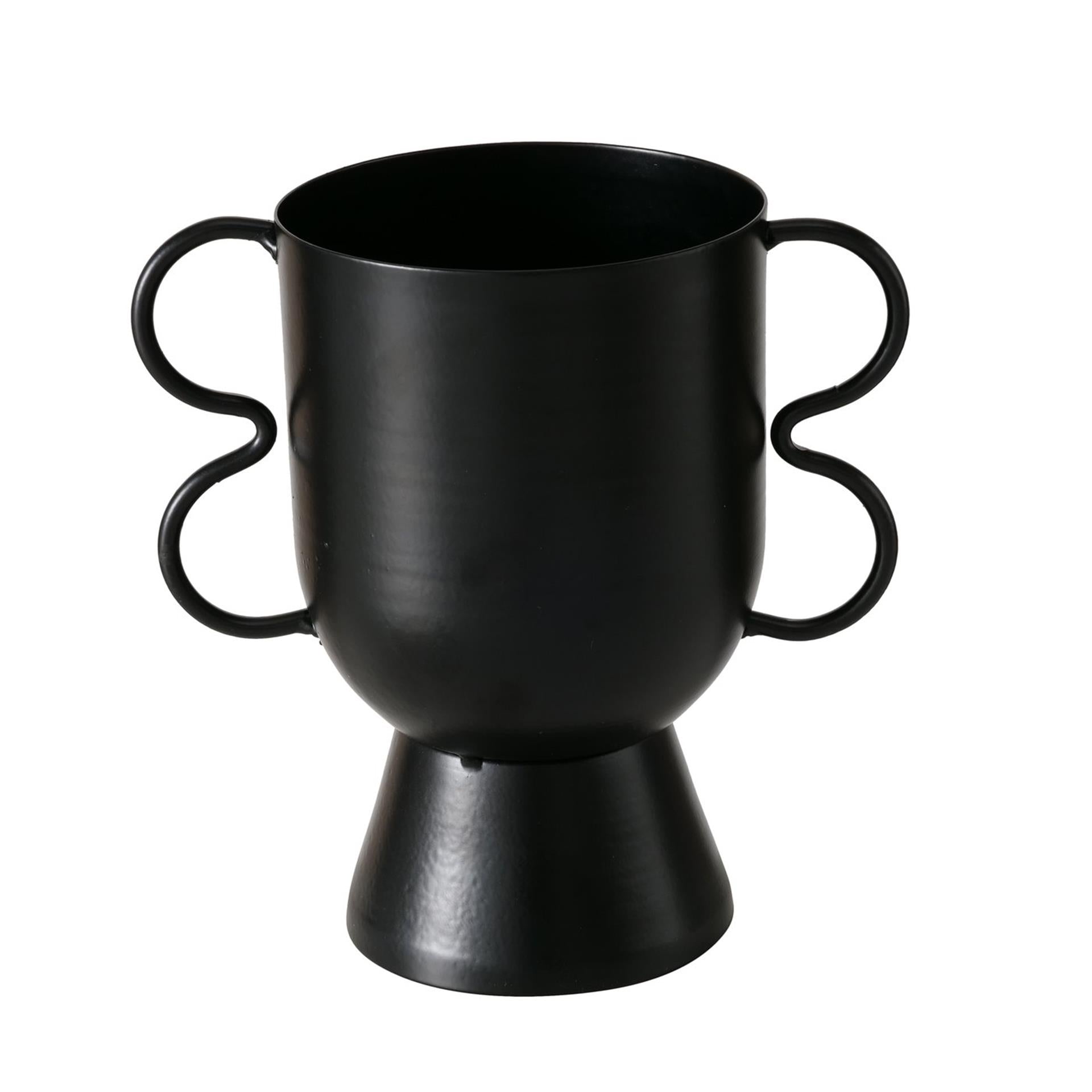 Boltze home bloempot h16 metaal matzwart