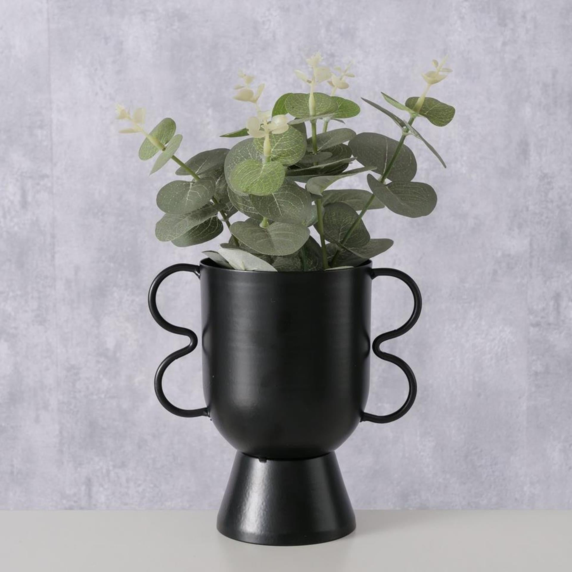 Boltze home bloempot h16 metaal matzwart