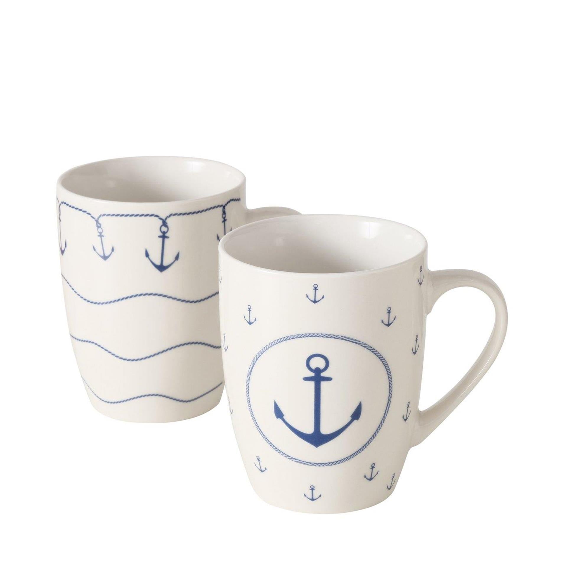 Boltze home beker anker 350ml porselein