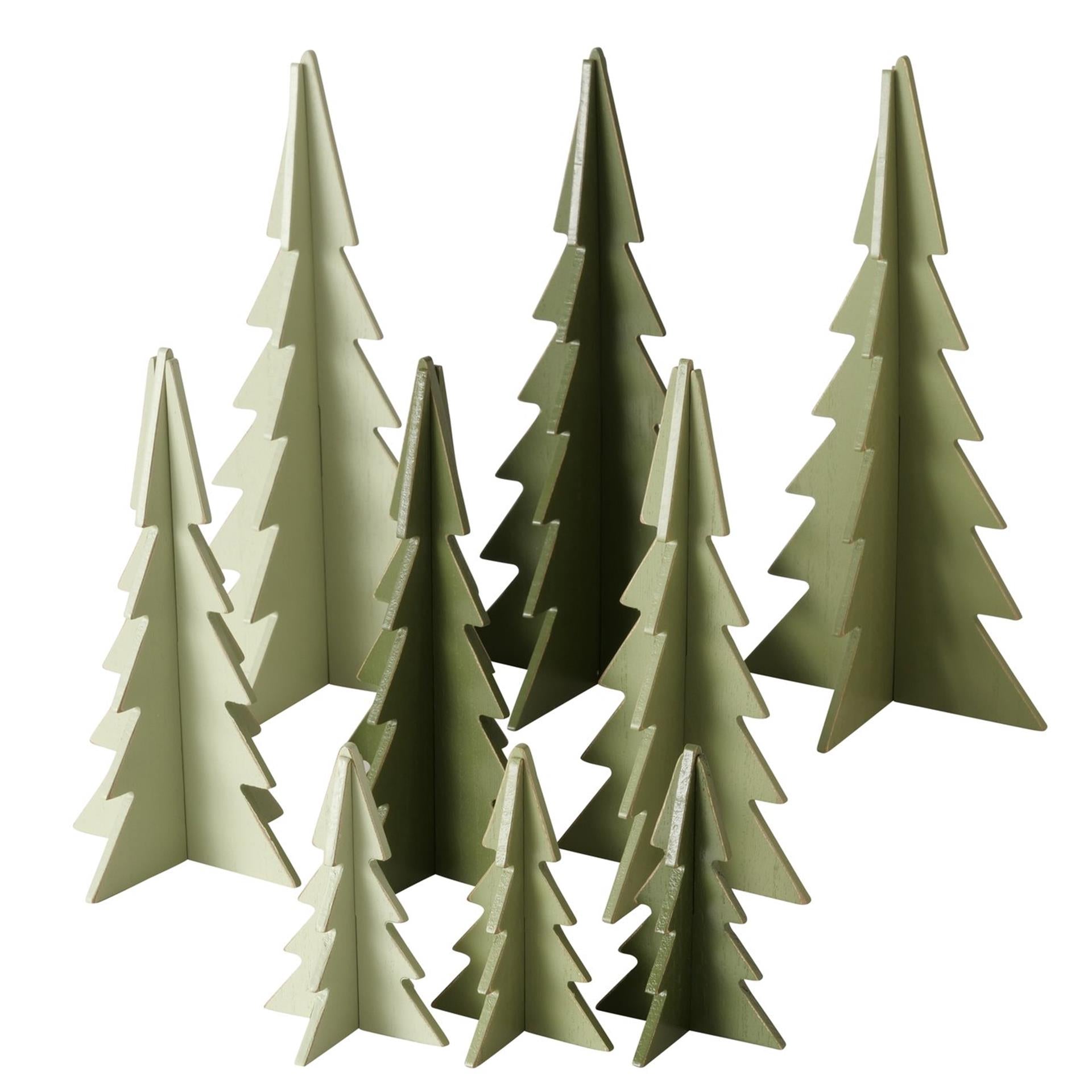Boltze home beeld kerstboom 3 delig groen