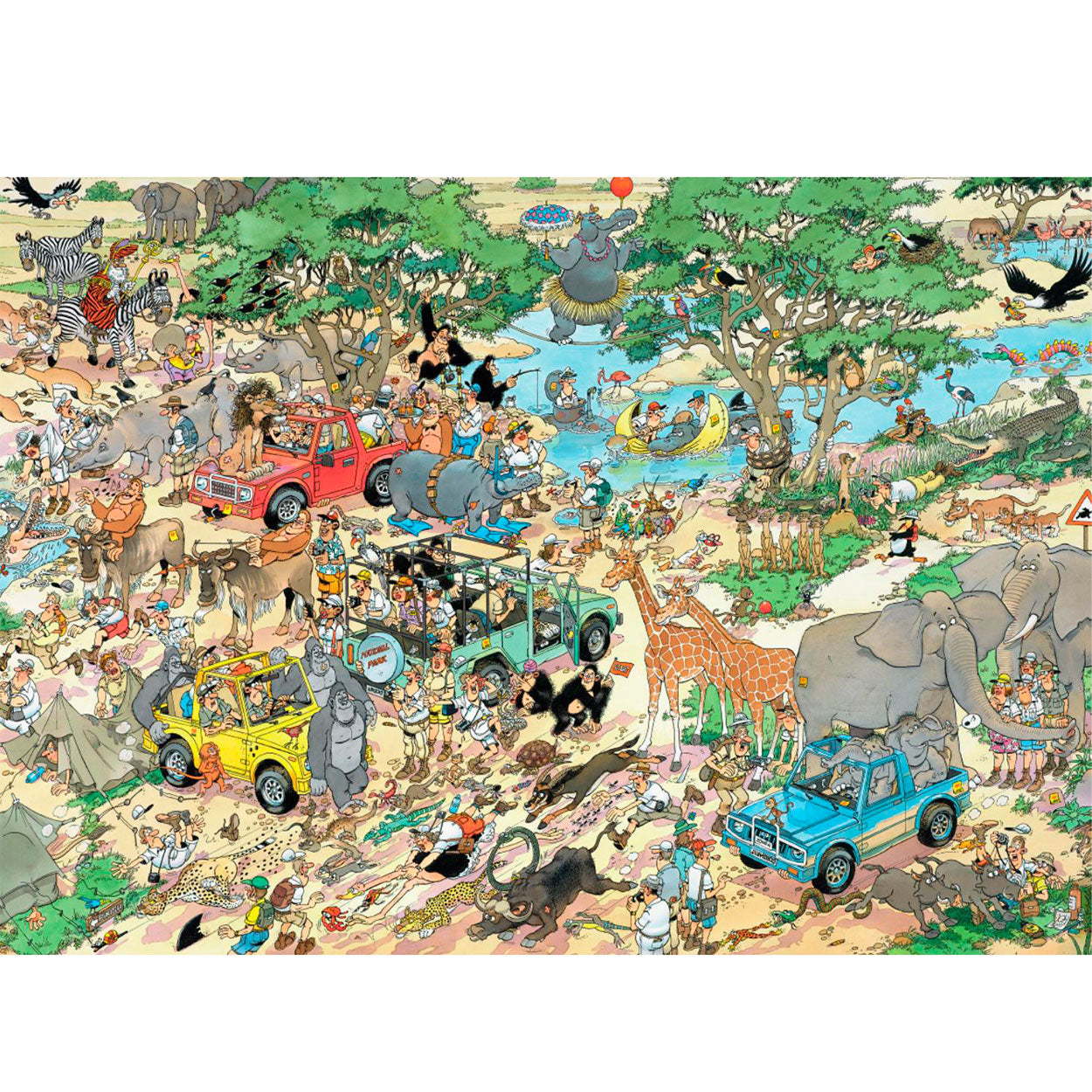 Jumbo jan van haasteren legpuzzel - 2in1 safaristorm, 1000st.