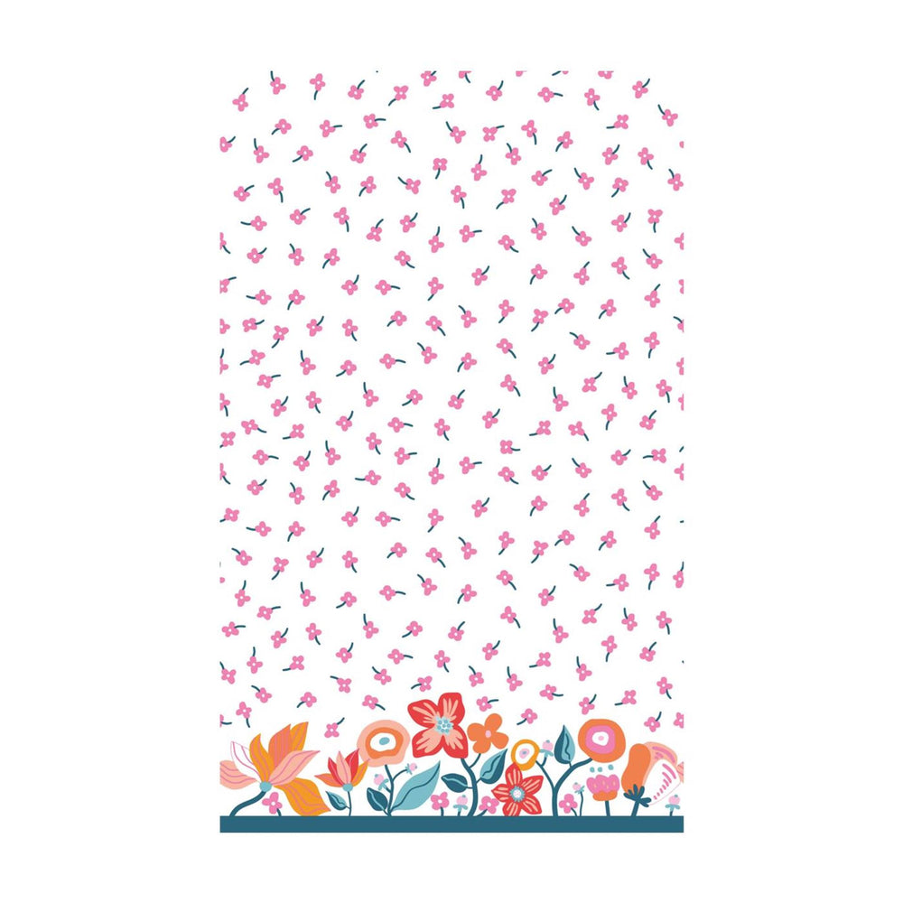 Duni tafellaken vibrant bloom cel 138x220cm