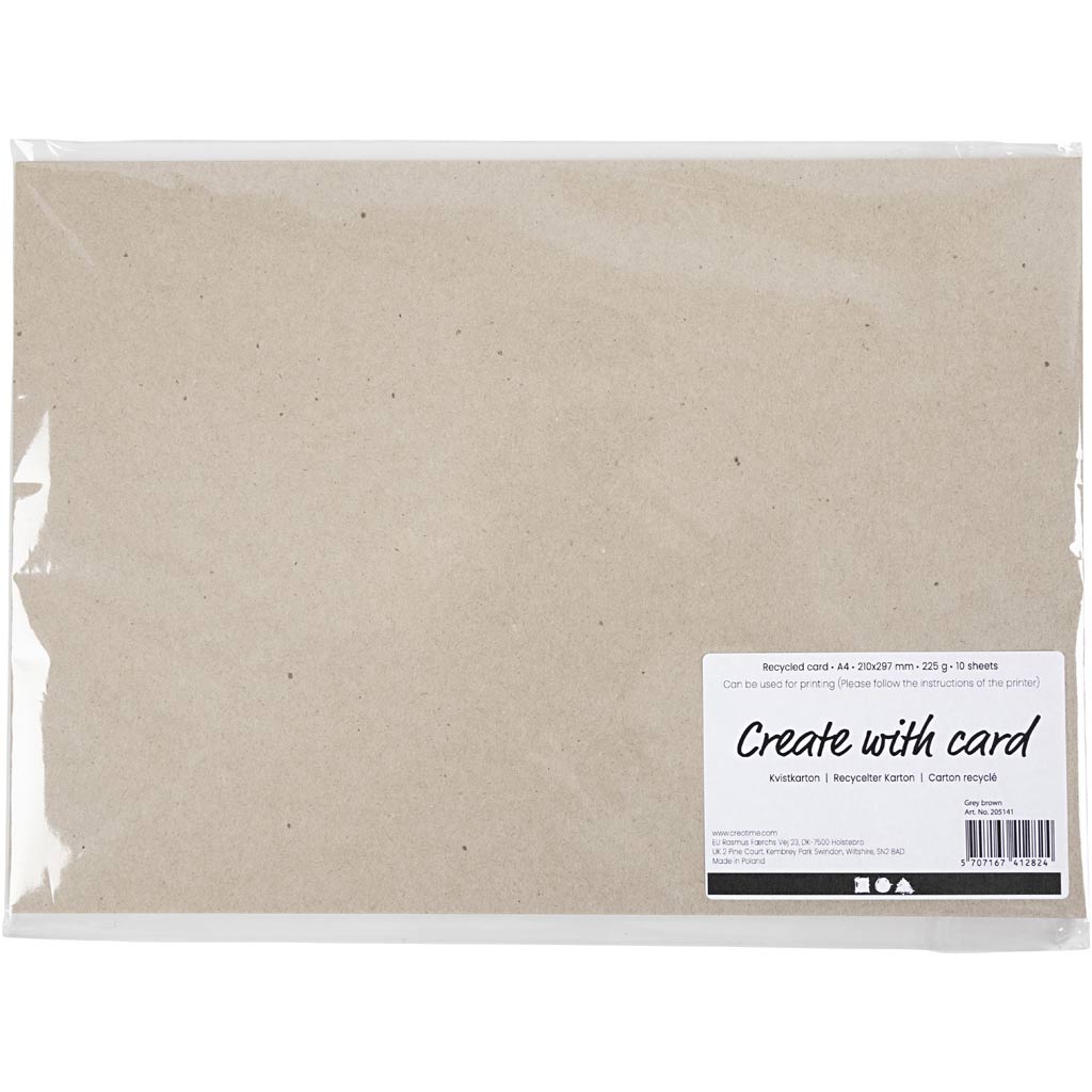 Creativ company gerecycled karton 225gr a4, 10vouwen
