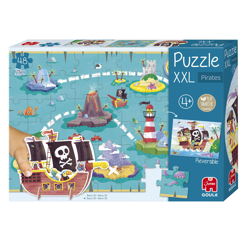 Jumbo goula legpuzzel xxl piraat, 48st.