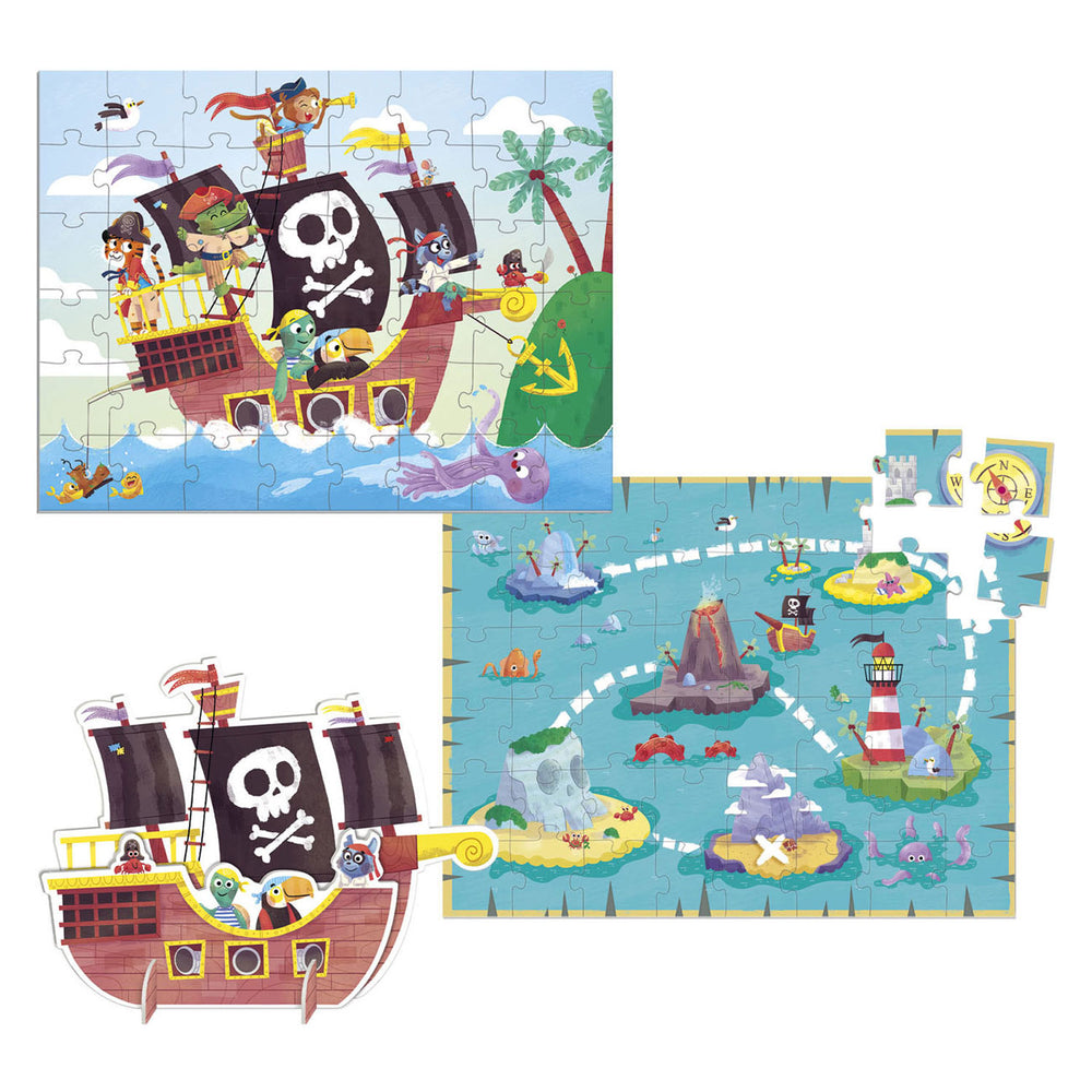 Jumbo goula legpuzzel xxl piraat, 48st.