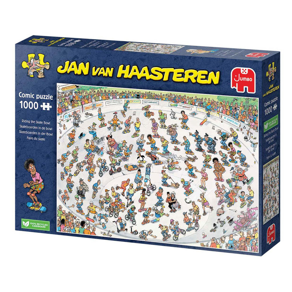 Jan van haasteren legpuzzel - skateboarden in de kom, 1000st.