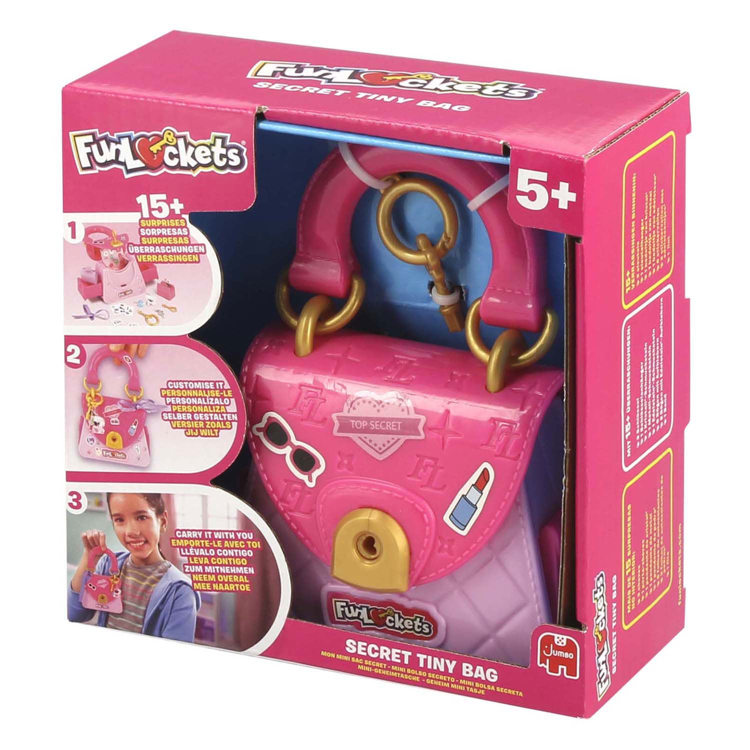 Jumbo funlockets mini schoudertas met geheime verrassingen