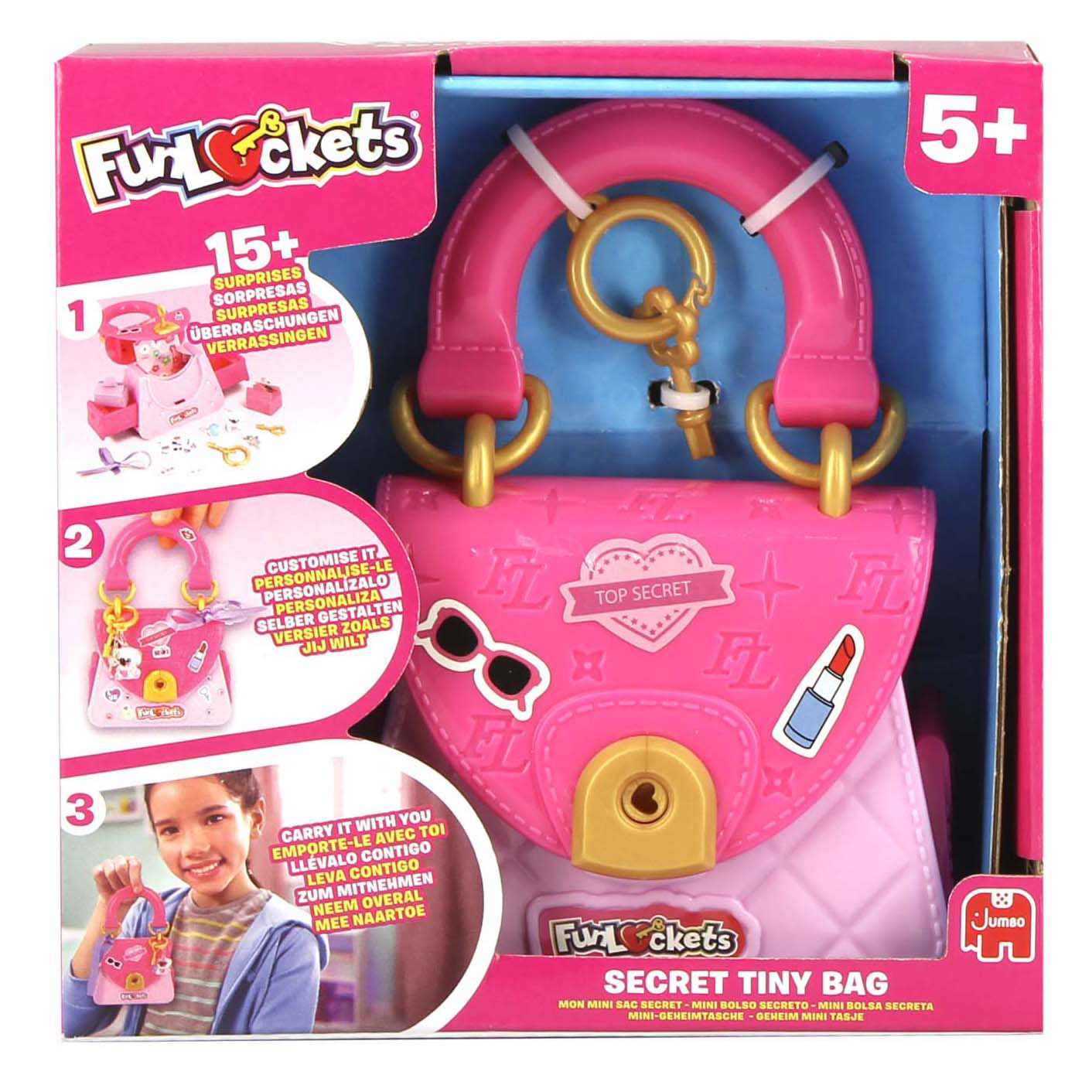 Jumbo funlockets mini schoudertas met geheime verrassingen