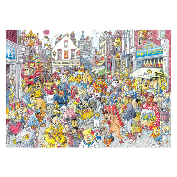 Jumbo wasgij retro destiny 10 - chaos in de winkelstraat! - 1000 stukjes puzzel - legpuzzel voor volwassenen