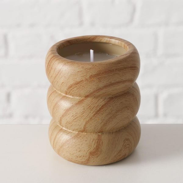 Boltze home kaars in pot leano dolomiet h7,5xø6,5cm