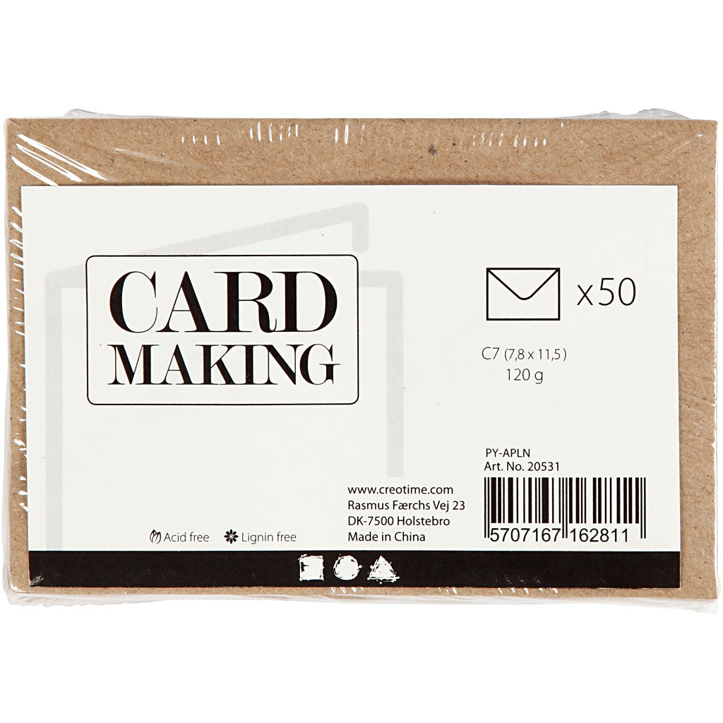 Creativ company https: www.cchobby.nl gerecyclede-envelop-afmeting-envelop-7-8x11-5-cm-120-gr-naturel-50-stuk-1-doos