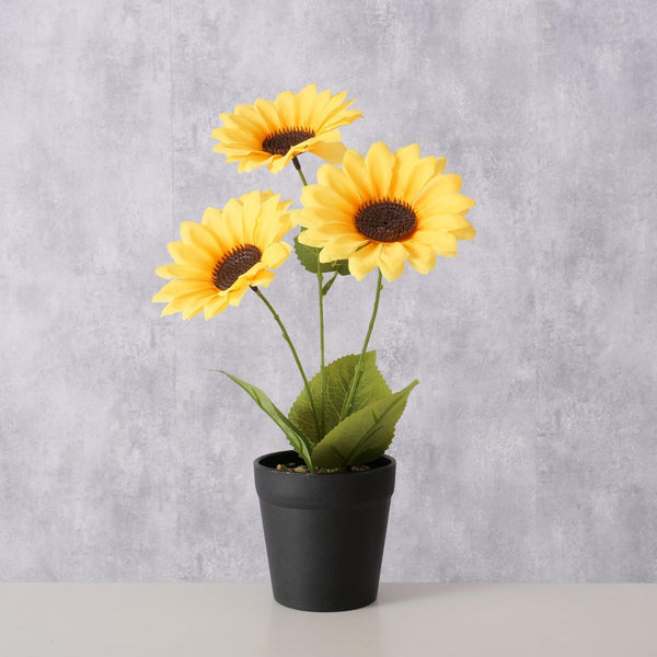 Boltze home kunstplant zonnebloem 33cm