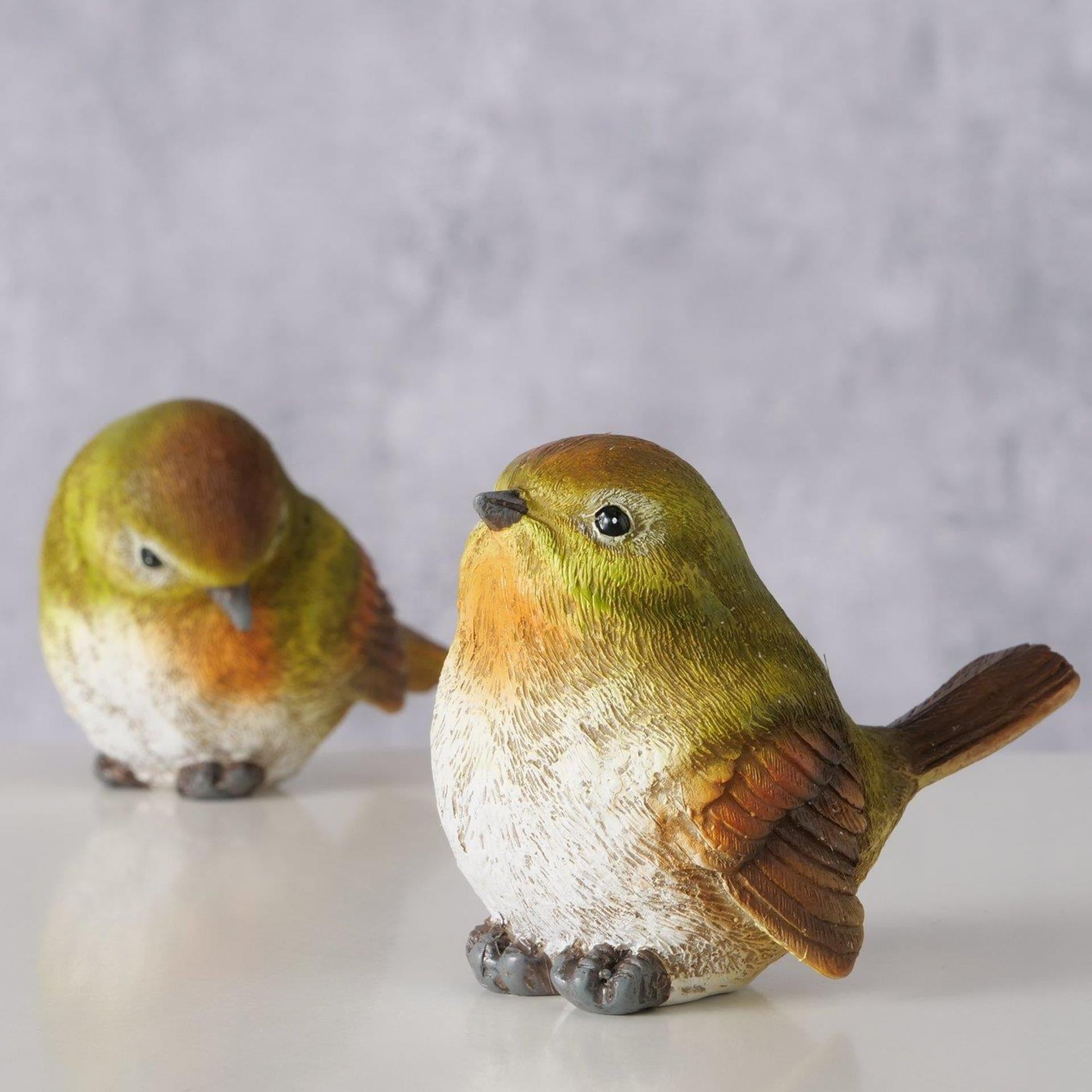 Boltze home beeldje vogel 5,8x10x7,3cm