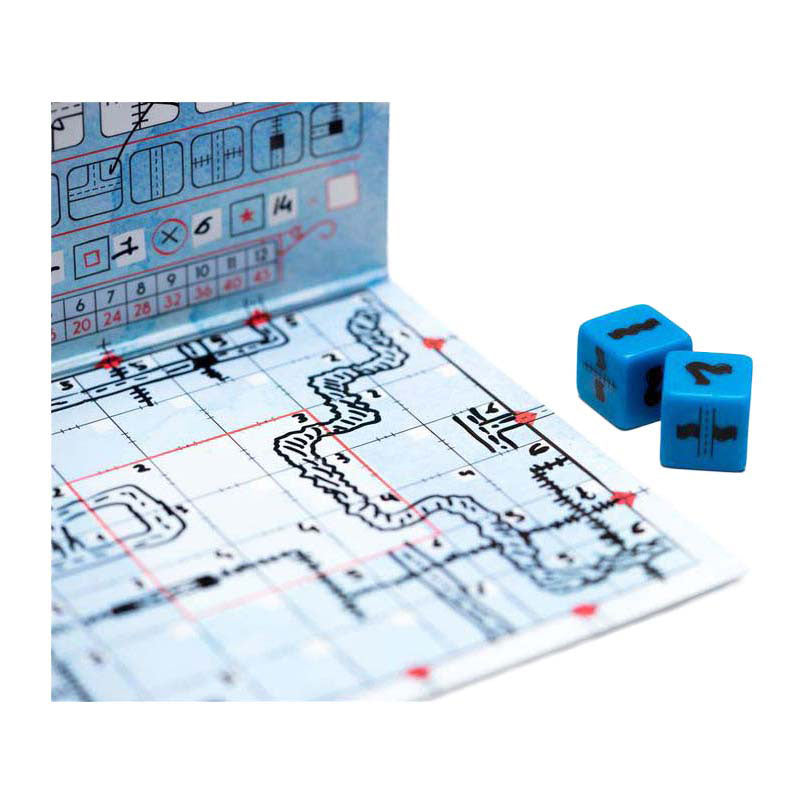 White goblin games - railroad ink (diepblauwe versie) - dobbelspel - 1 tot 6 spelers - roll write - puzzelspel - voor de hele familie