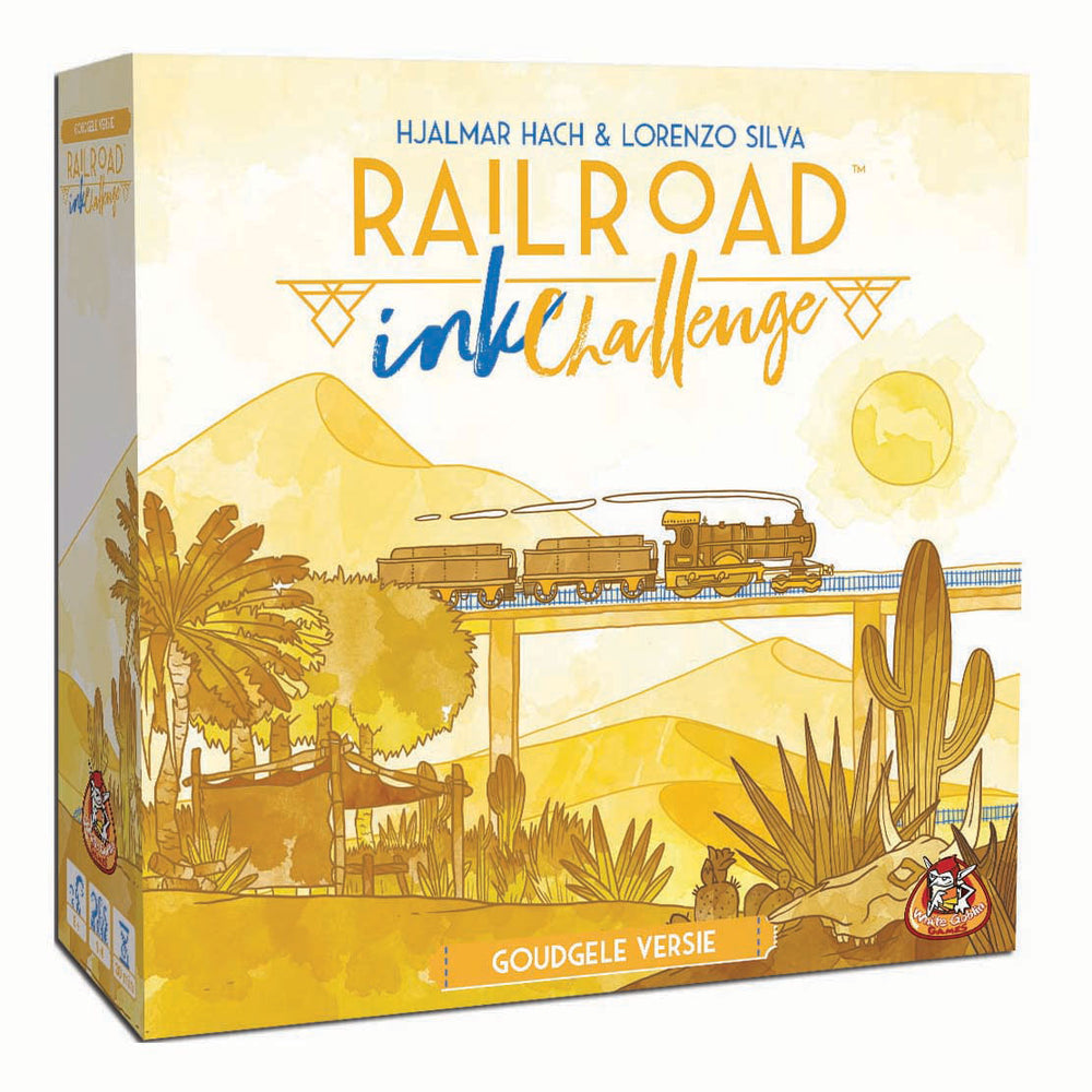 White goblin games railroad ink geel dobbelspel