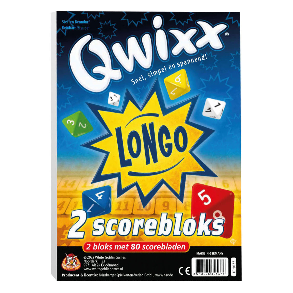 White Goblin Games Qwixx Longo Blocks (extra score blocks)
